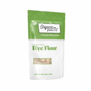 organic whole rye flour 3 pound product packaging