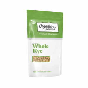 organic whole rye 3 pound product packaging