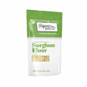 organic sorghum flour 3 pound product packaging